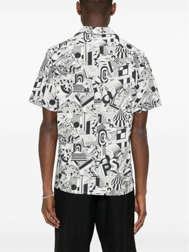 Jack World Vacation Print Short Sleeve Shirt White - PAUL SMITH - BALAAN 3