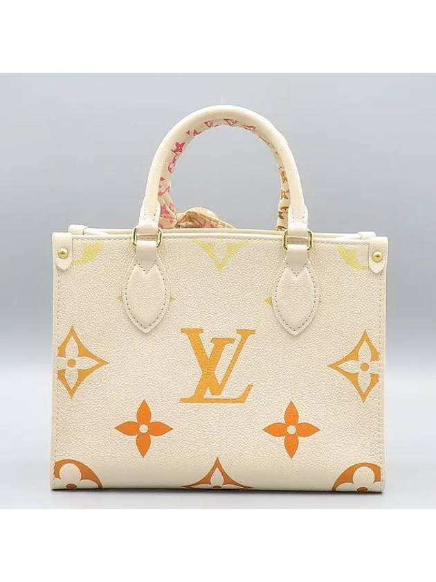 M46513 Cream Orange Multi On the Go PM Tote Bag - LOUIS VUITTON - BALAAN 3