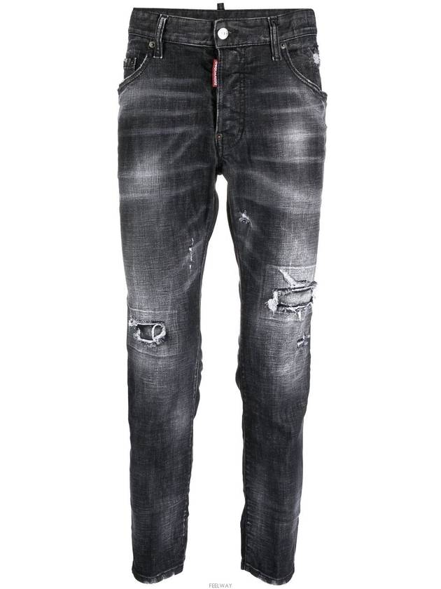 Skater Stretch Washing Jeans Black - DSQUARED2 - BALAAN 3