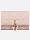 XS Lady Cannage Lambskin Half Wallet Powder Pink - DIOR - BALAAN 2