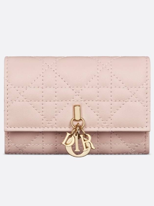 XS Lady Cannage Lambskin Half Wallet Powder Pink - DIOR - BALAAN 2