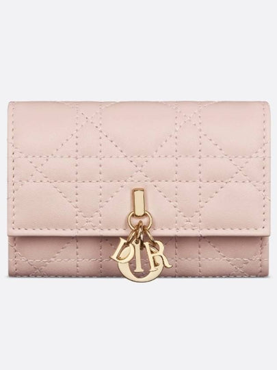 XS Lady Cannage Lambskin Half Wallet Powder Pink - DIOR - BALAAN 2