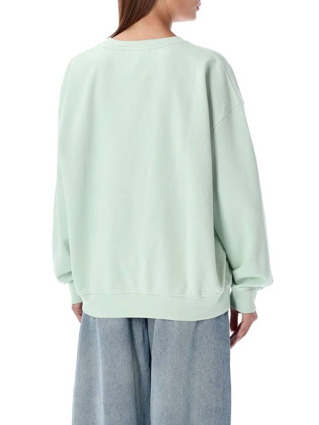 Logo Crew Neck Sweatshirt Aqua Form - GANNI - BALAAN 3