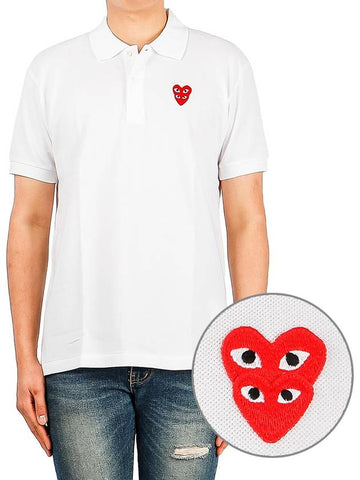 Men's Collar Short Sleeve TShirt - COMME DES GARCONS PLAY - BALAAN 1