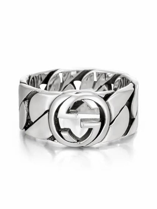 Interlocking G Ring Silver YBC661515001 - GUCCI - BALAAN.