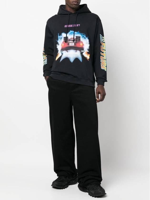 Back To The Future Print Hoodie Black - VETEMENTS - BALAAN 4