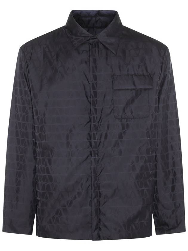 V Monogram Reversible Nylon Jacket Black - VALENTINO - BALAAN 2