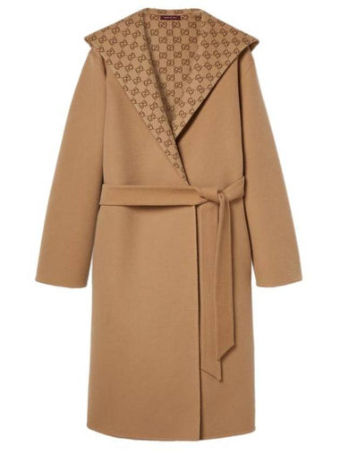 Reversible GG Straight Hem Single Coat Camel - GUCCI - BALAAN 1