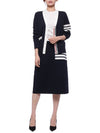 Double Face Merino 4 Bar A Line Skirt Navy - THOM BROWNE - BALAAN 4