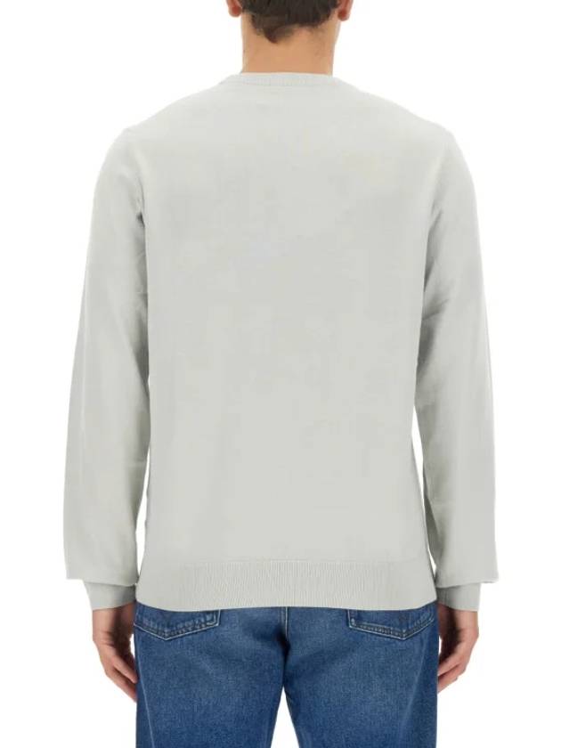 Zebra Patch Crew Neck Knit Top Light Grey - PAUL SMITH - BALAAN 6