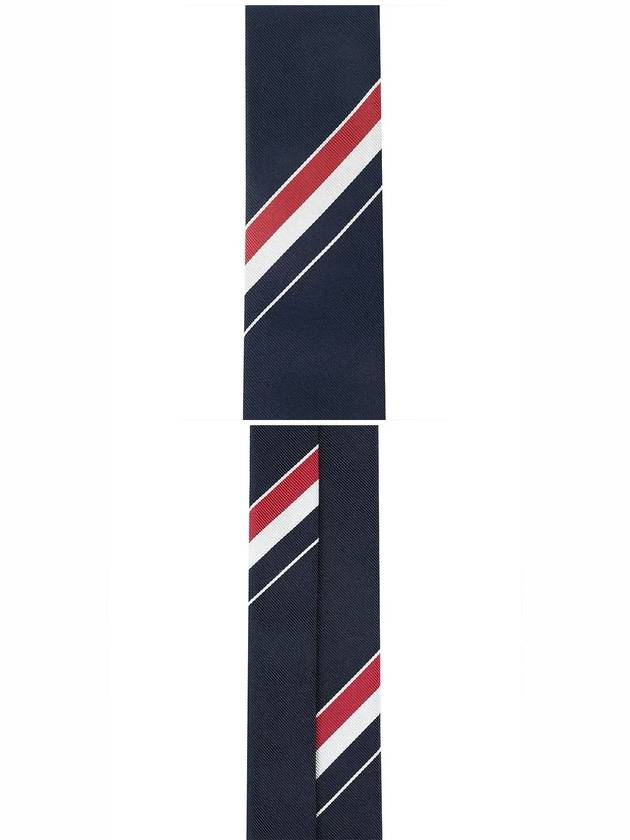 Men's Grosgrain Stripe Tie Dark Navy - THOM BROWNE - BALAAN 4