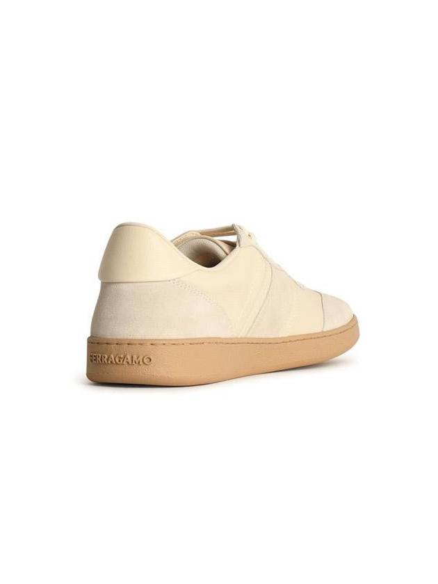 Signature Low Top Sneakers Mascarpone - SALVATORE FERRAGAMO - BALAAN 4