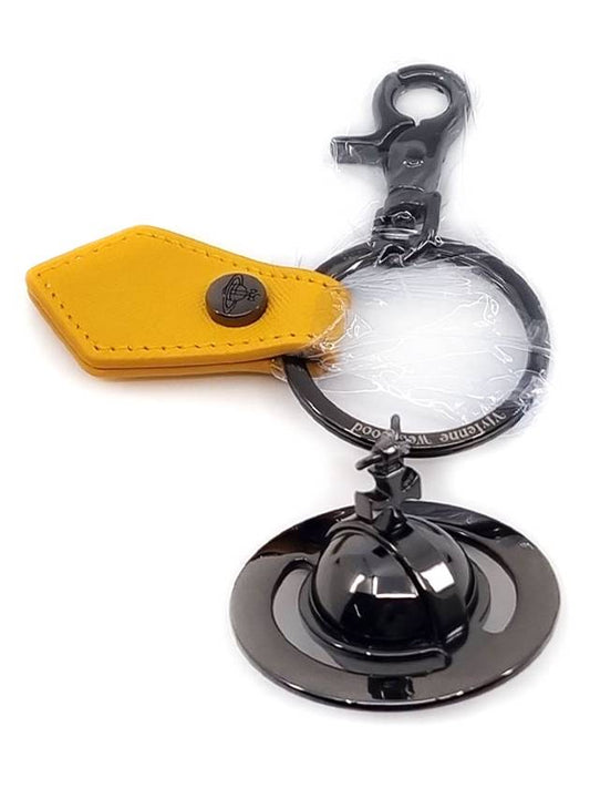 Saffiano 3D ORB Gunmetal Key Holder Yellow - VIVIENNE WESTWOOD - BALAAN 2