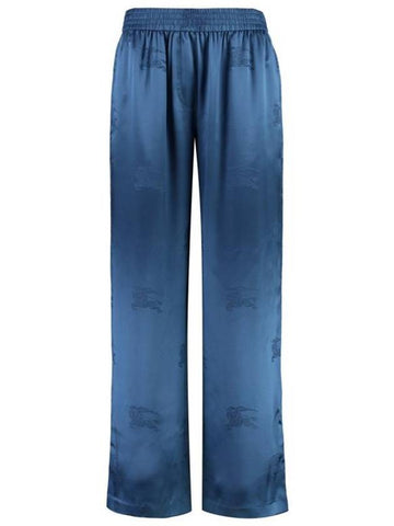 EKD Silk Jacquard Wide Pants Blue - BURBERRY - BALAAN 1