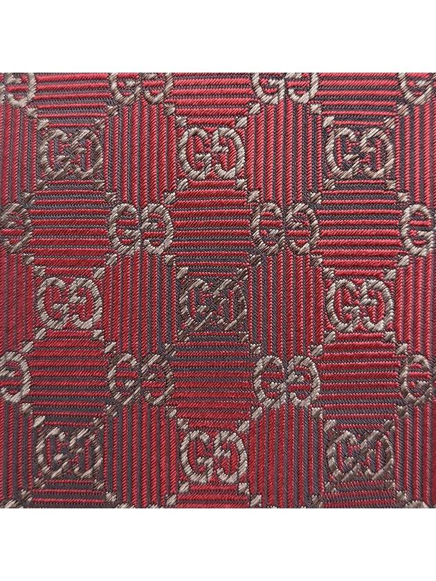 GG Pattern Slim Silk Tie Red - GUCCI - BALAAN 4