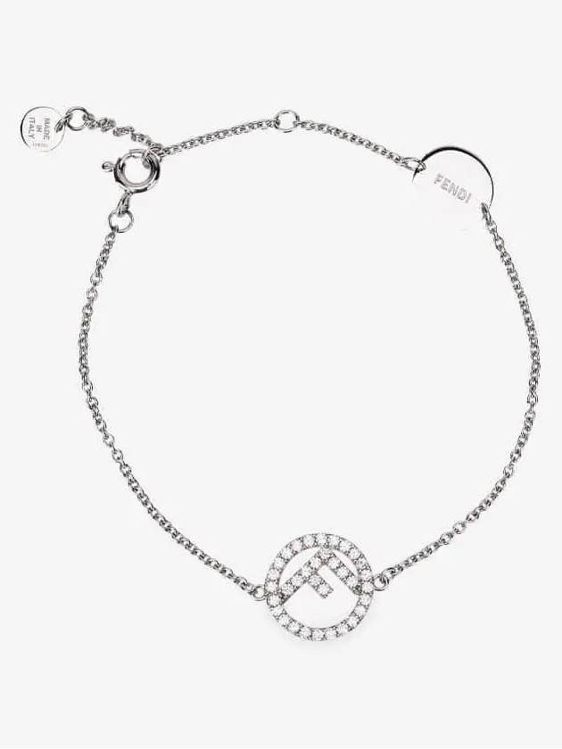 FF Logo Chain Bracelet Silver - FENDI - BALAAN 3