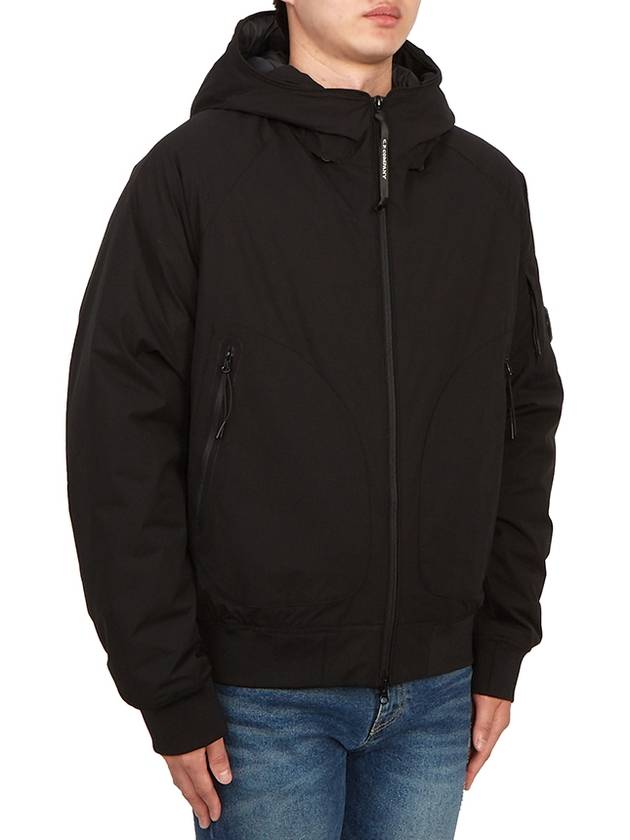 Pro-Tech Ribbed Hooded Jacket Black - CP COMPANY - BALAAN 5