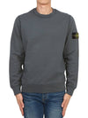 Compass Patch Crew Neck Sweatshirt Grey - STONE ISLAND - BALAAN 2