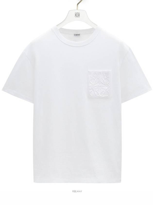 Relaxed Fit Cotton Short Sleeve T-Shirt White - LOEWE - BALAAN 6