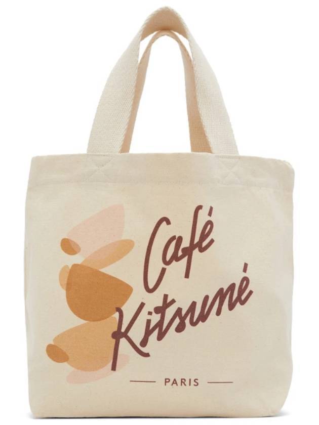 Cup Cafe Kitsune Mini Tote Bag Latte - MAISON KITSUNE - BALAAN 1