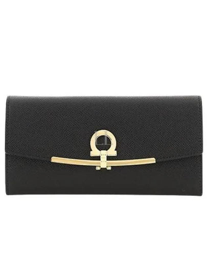 Gancini Continental Wallet Black - SALVATORE FERRAGAMO - BALAAN 2