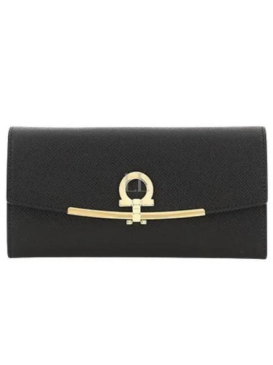 Gancini Continental Wallet Black - SALVATORE FERRAGAMO - BALAAN 2