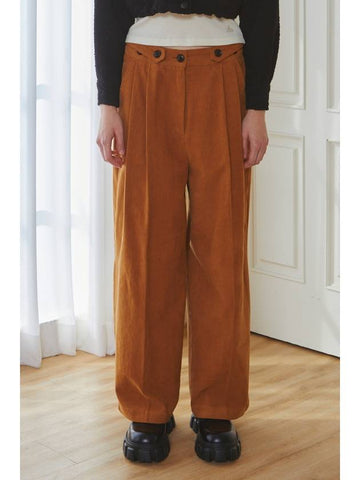 button corduroy pants caramel - FOR THE WEATHER - BALAAN 1