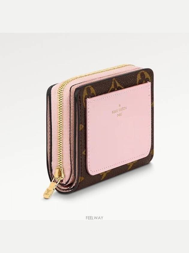 Lou Monogram Coated Canvas Half Wallet Pink - LOUIS VUITTON - BALAAN 3