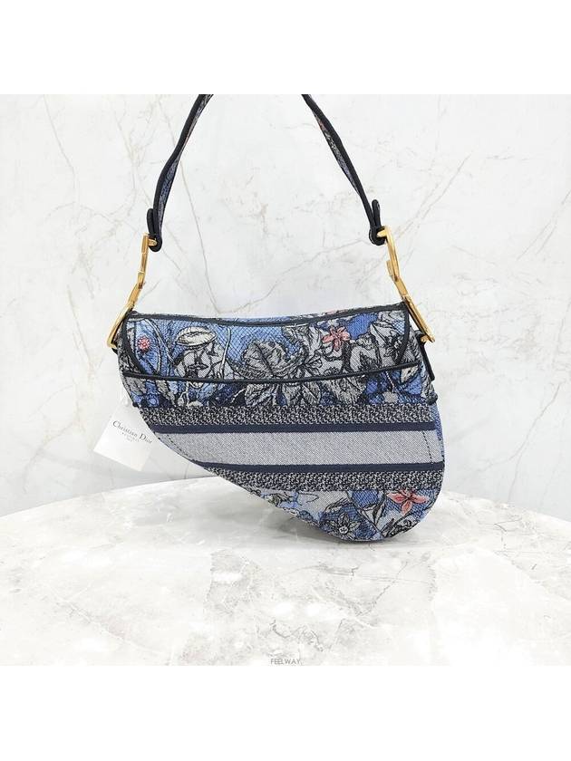 Lux You New Product Denim Multicolor Embroidered Saddle Bag M0446CRZI M49E - DIOR - BALAAN 3