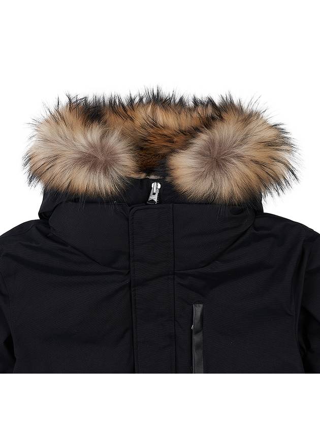 Dixon Nordic Tech Down Natural Fur Bomber Jacket Black - MACKAGE - BALAAN 4