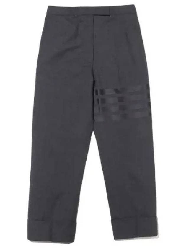 Plain Weave Diagonal Wool Classic Backstrap Trousers Pants Women s Cotton Chino - THOM BROWNE - BALAAN 1