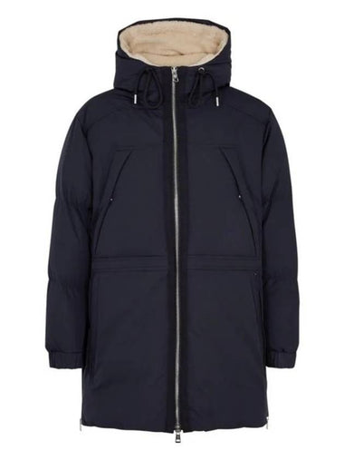 Truy res hooded long padded down jacket navy blue I2 091 1C00004 54A91 74S - MONCLER - BALAAN 1