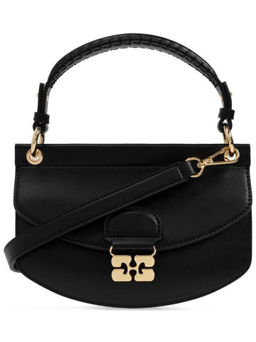 Ganni Handbag With Logo, Women's, Black - GANNI - BALAAN 1