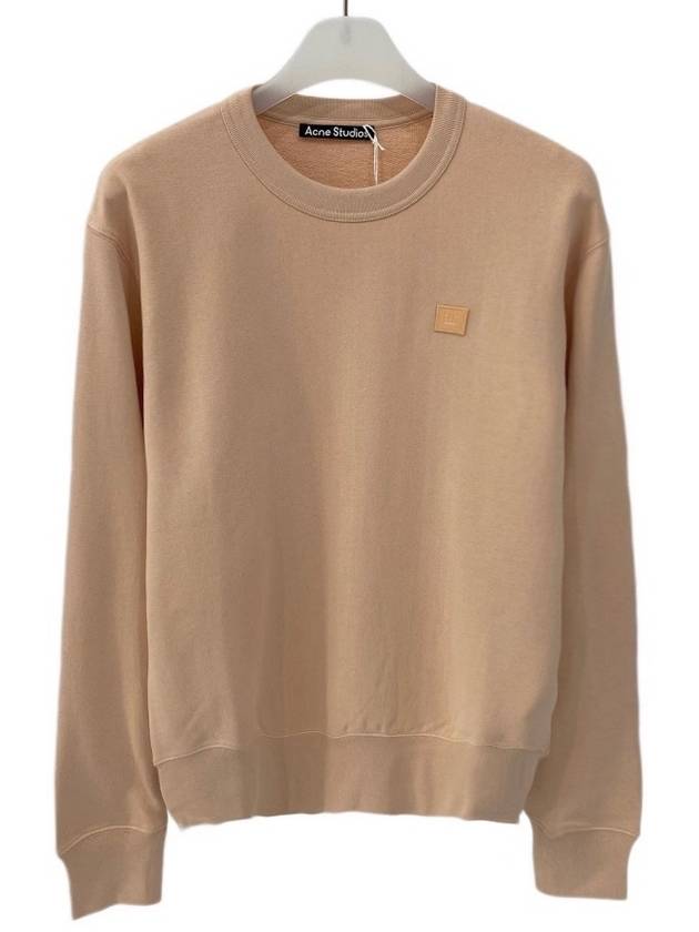 Face Patch Crew Neck Sweatshirt Powder Pink - ACNE STUDIOS - BALAAN 3