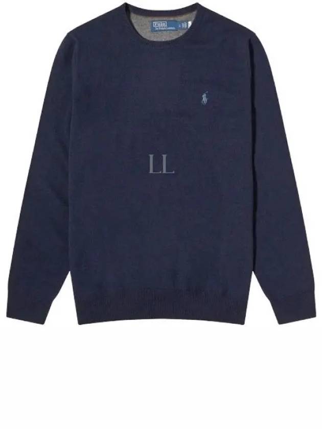 Logo Basic Pullover Knit Top Navy - POLO RALPH LAUREN - BALAAN 2