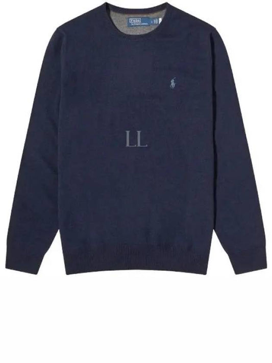 Logo Basic Pullover Knit Top Navy - POLO RALPH LAUREN - BALAAN 2