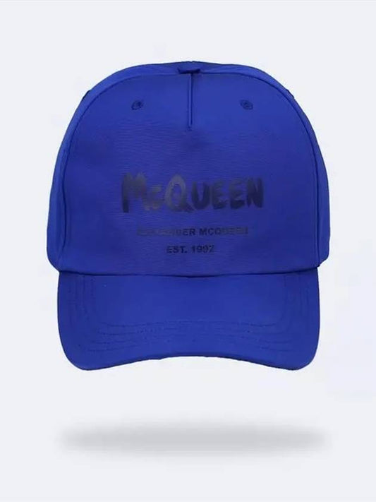 Graffiti Logo Printing Ball Cap Blue - ALEXANDER MCQUEEN - BALAAN 2