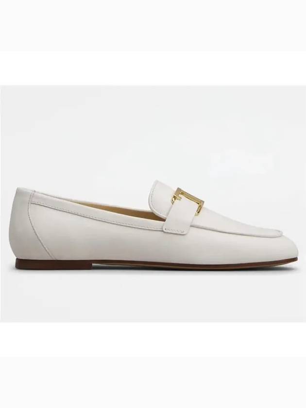 T Timeless Leather Loafers White - TOD'S - BALAAN.