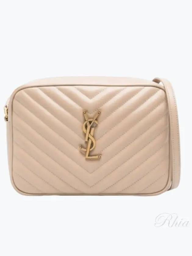 Lou Logo Quilting Cross Bag Beige - SAINT LAURENT - BALAAN 2