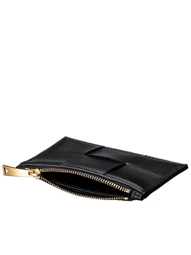 Intrecciato Zipper Card Wallet Black - BOTTEGA VENETA - BALAAN 5