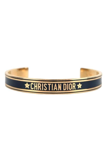 Cord Bangle Bracelet Gold Blue - DIOR - BALAAN 1