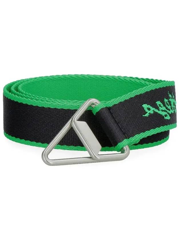 Logo Triangle Buckle Belt Black Green - BOTTEGA VENETA - BALAAN 4