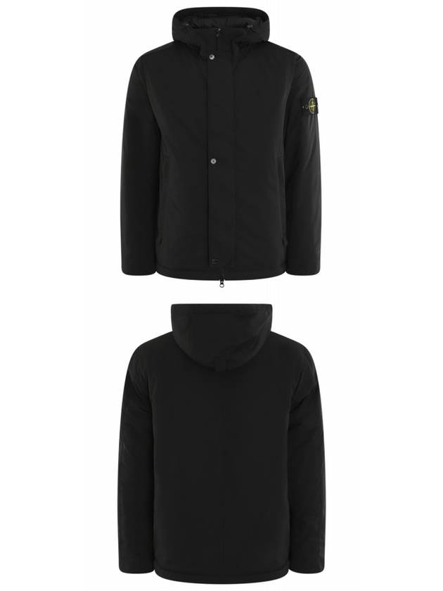 Techno Fabric Hooded Jacket Black - STONE ISLAND - BALAAN 5