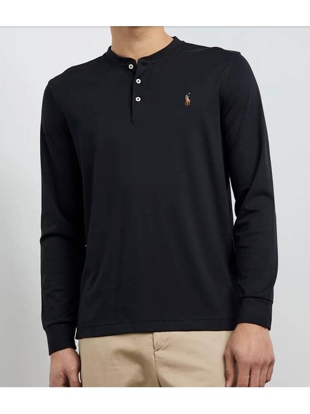 Men's Custom Slim Fit Long Sleeve T-Shirt Black - POLO RALPH LAUREN - BALAAN 2