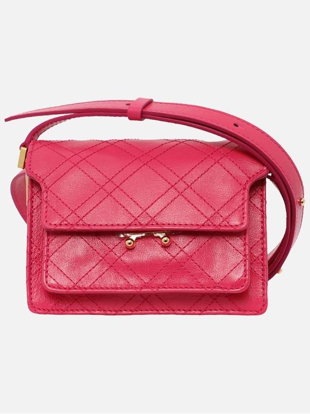 Women's Trunk Soft Mini Shoulder Bag Pink - MARNI - BALAAN 1