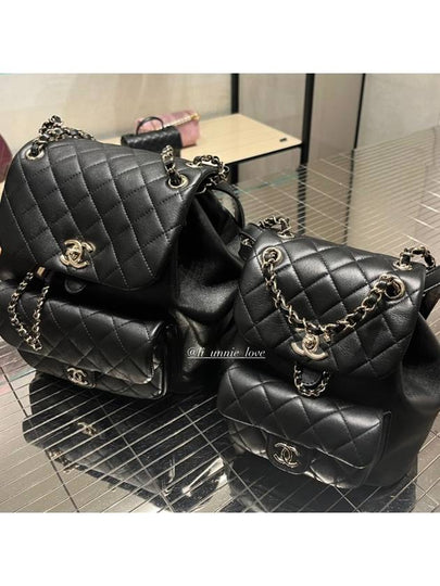 Duma One Pocket Backpack Medium Black AS3618 - CHANEL - BALAAN 2