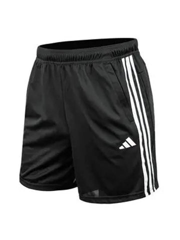 Train Essentials 3S Pique Polo Shorts Black - ADIDAS - BALAAN 1