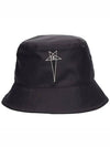 Rick Owens Recycled Nylon Embroidered Logo Bucket Hat - RICK OWENS - BALAAN 1