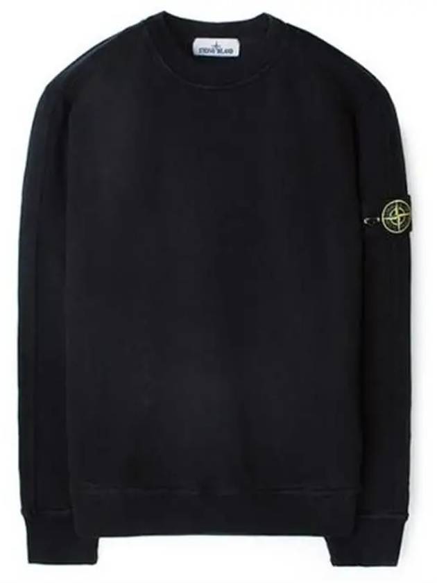 Garment Dyed Malfile Crewneck Sweatshirt Black - STONE ISLAND - BALAAN 2