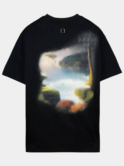 Blur Graphic Short Sleeve T-shirt Black - WOOYOUNGMI - BALAAN 2